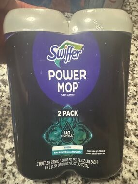 Swiffer Power Mop Floor Cleaner 2-Pack - Purple & Teal Accents